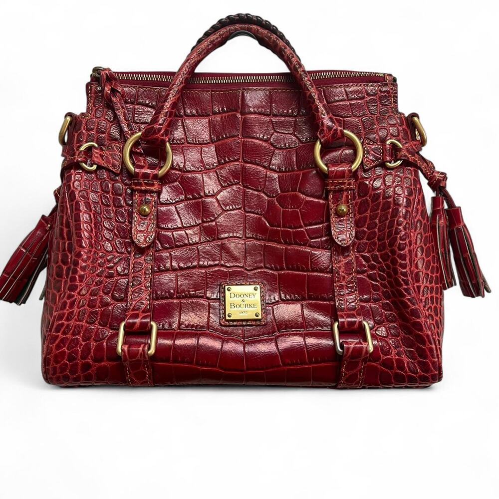 Red crocodile leather dooney & bourke satchel bag .
SOLD!!